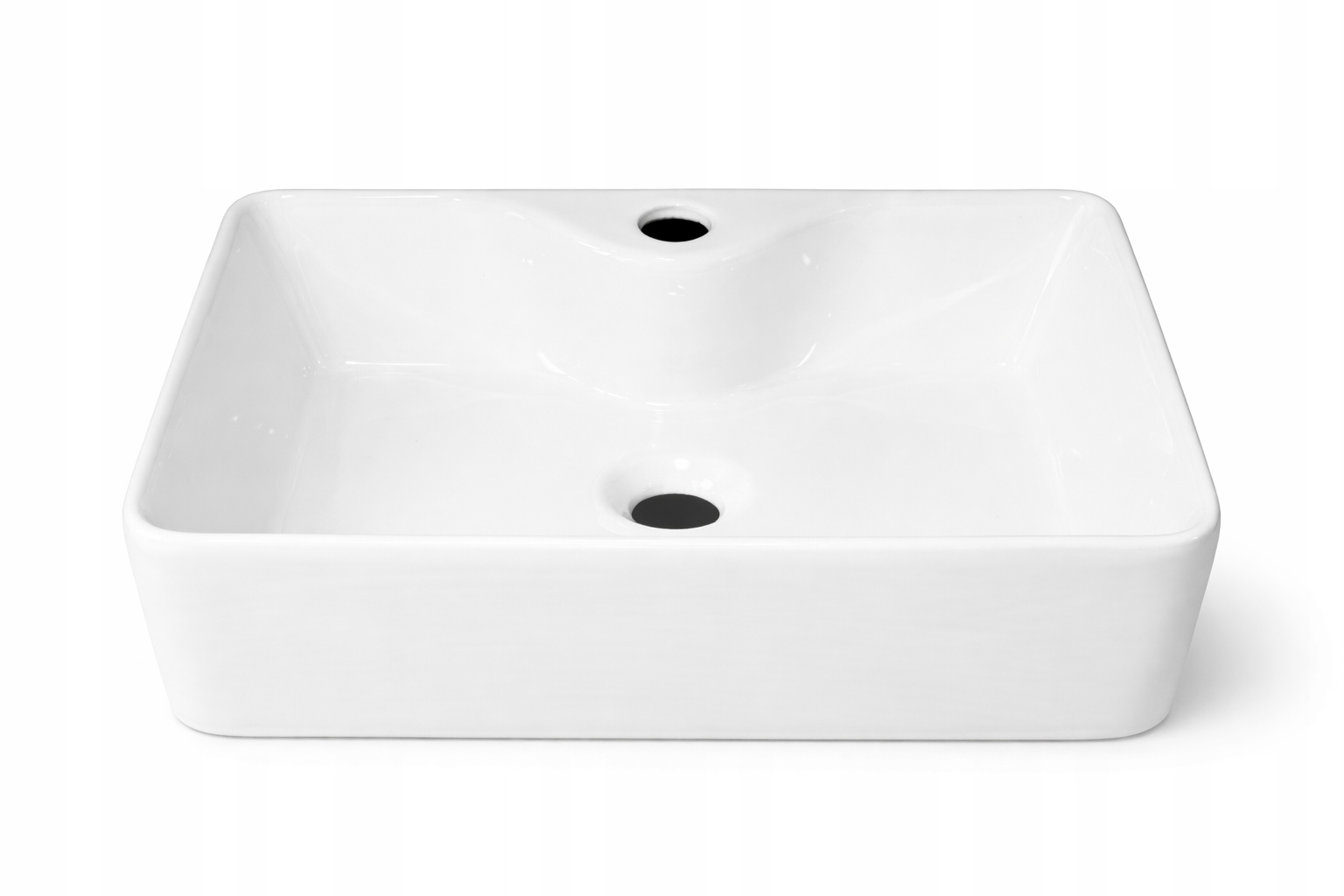 Umywalka Nablatowa Ocean White ceramiczna biała