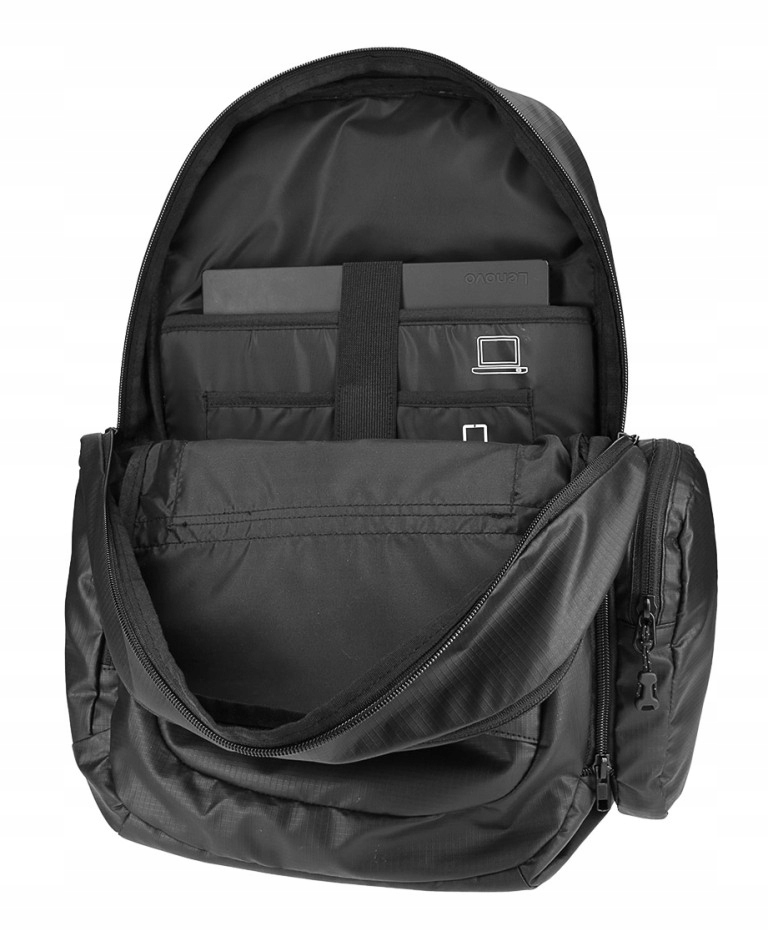 4F U078 czarny plecak na laptopa 15,6'' z saszetką Rodzaj szkolny