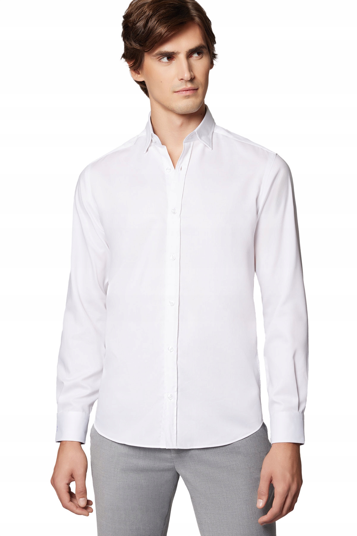 Koszula Męska Bawełniana Biała z Długim Rękawem Próchnik PM52 3XL