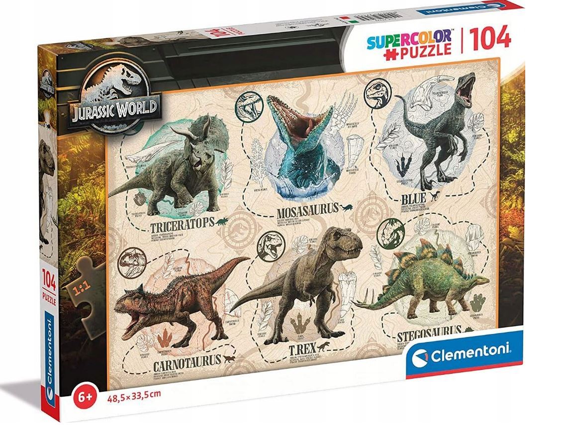 

Puzzle 104 El Jurassic World Clementoni 27179