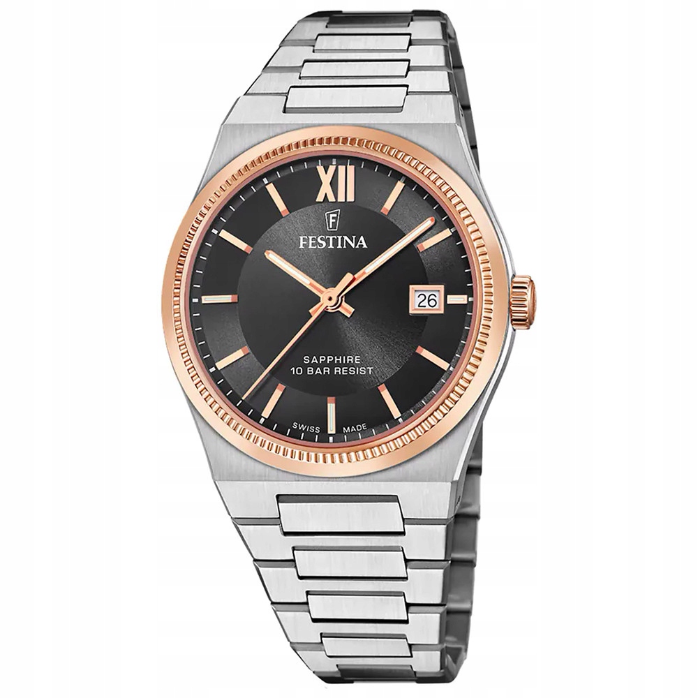Pánské Hodinky Festina F20036-3 stříbrný náramek