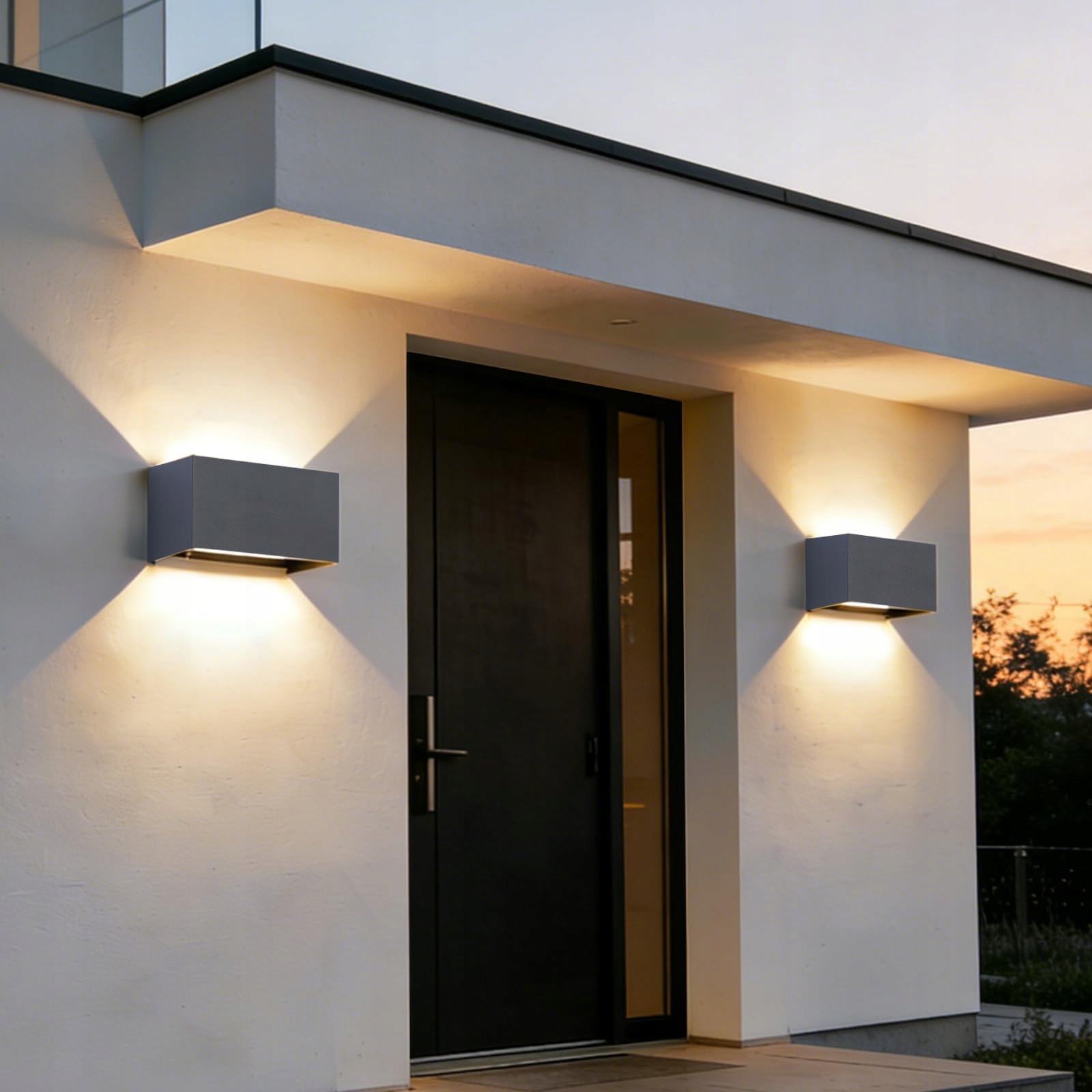 FUPE Lampa Ścienna LED 25W IP65 Wodoodporna Do Wnętrz i Na Zewnątrz 3000K — miniatura 8