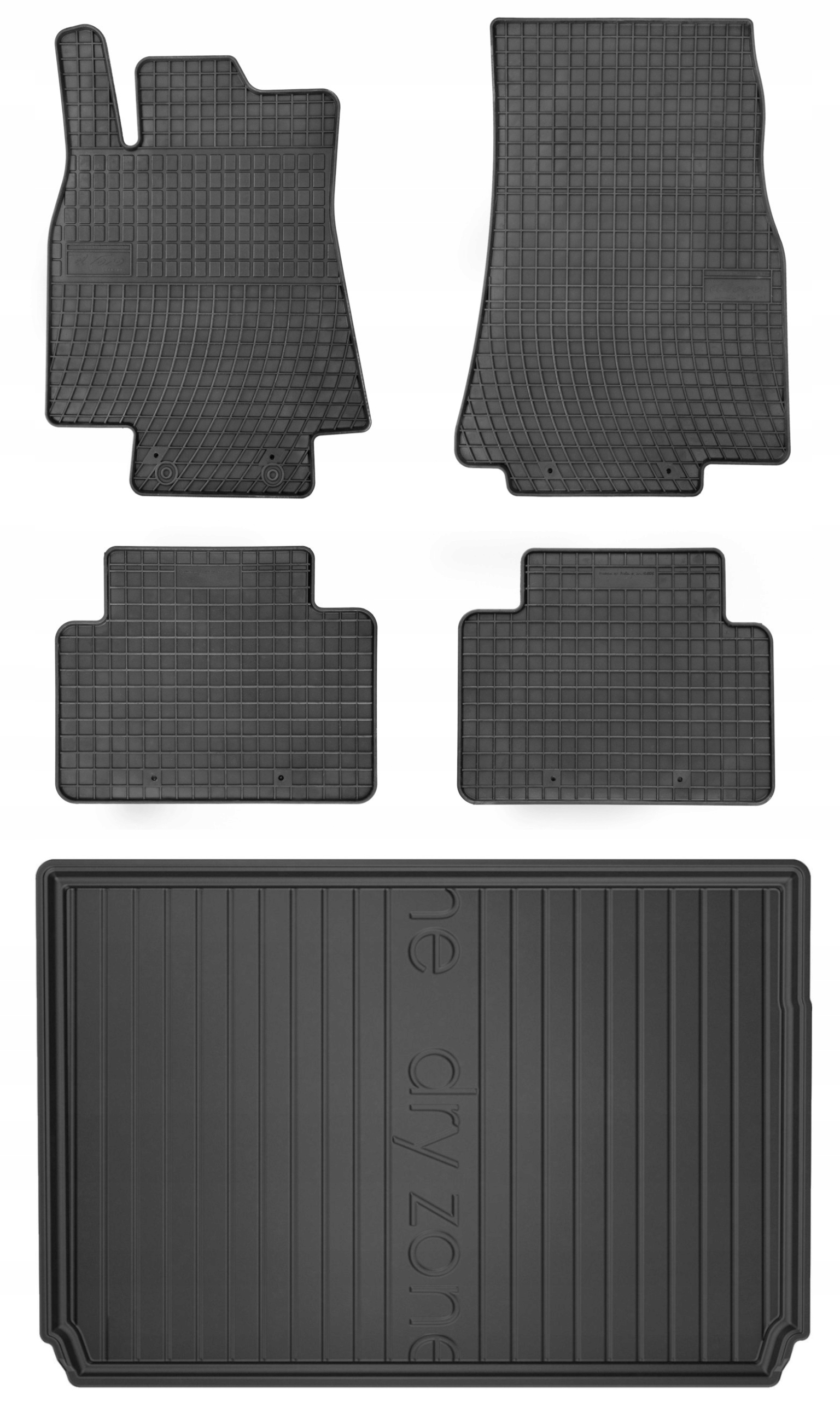 Gumové rohože rohož batožinového priestoru Mercedes A-Klasa W169 04 horná podlaha