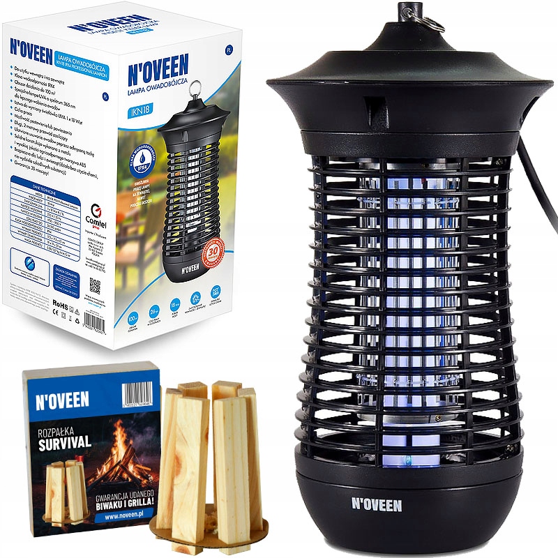 Skuteczna Lampa Lampion Owadobójcza 100M2 na Komary Muchy Meszki Ćmy Owady