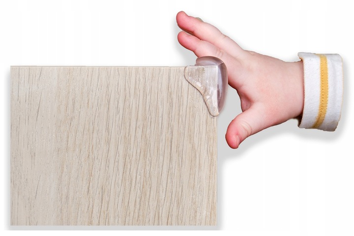 ZABEZPIECZENIE NA ROGI STOŁU MEBLI BEZBARWNE MOCNY KLEJ 10SZT 4*4*1.5CM Marka KREOleo