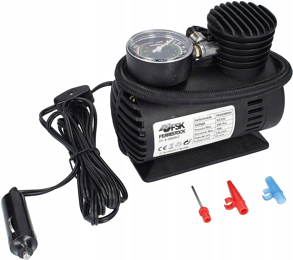 0341f4. Ferrestock FSKCOM001 Mini Kompresor 12V