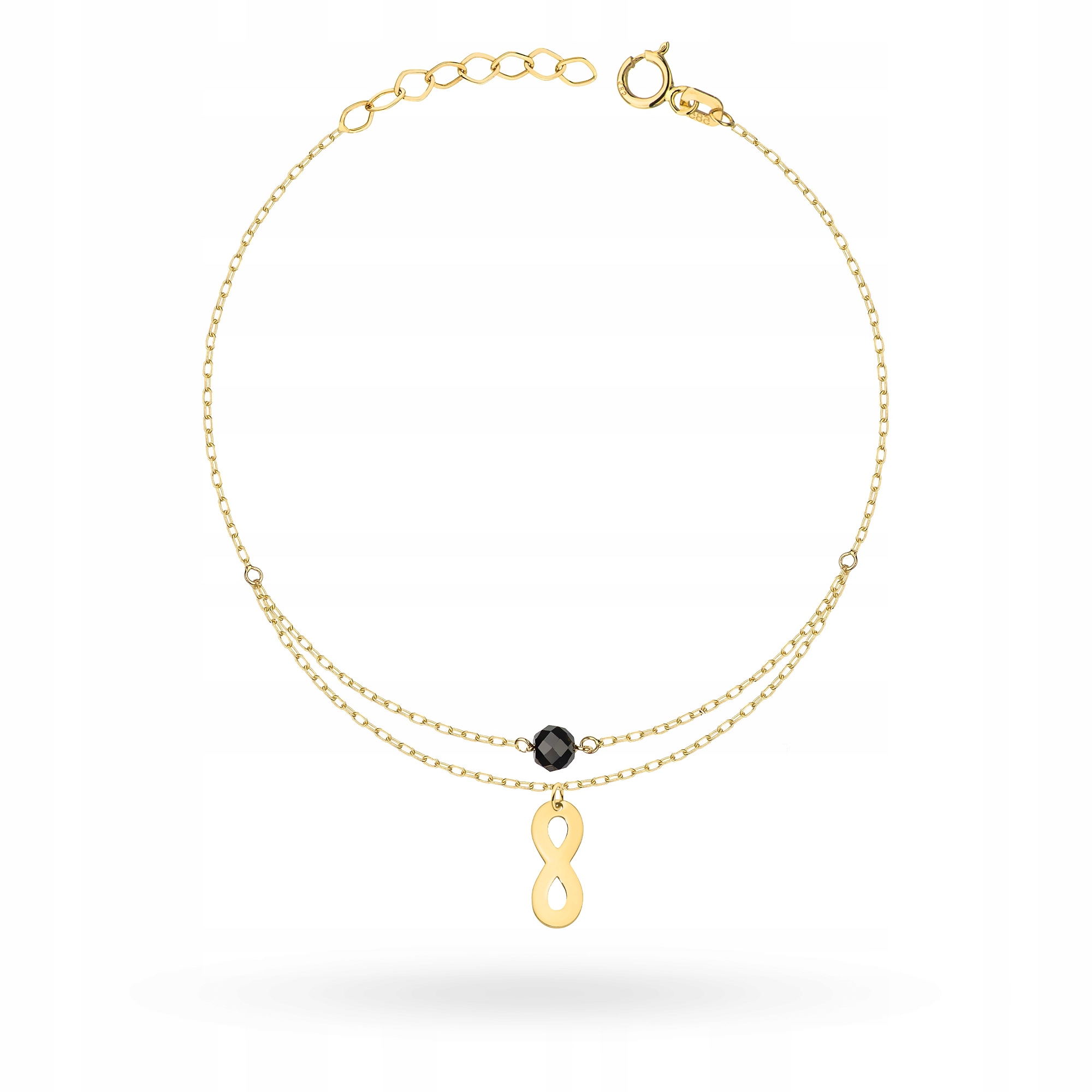 Zlatý Náramek Dámský pr. 585 14k Celebrita Znamení nekonečna