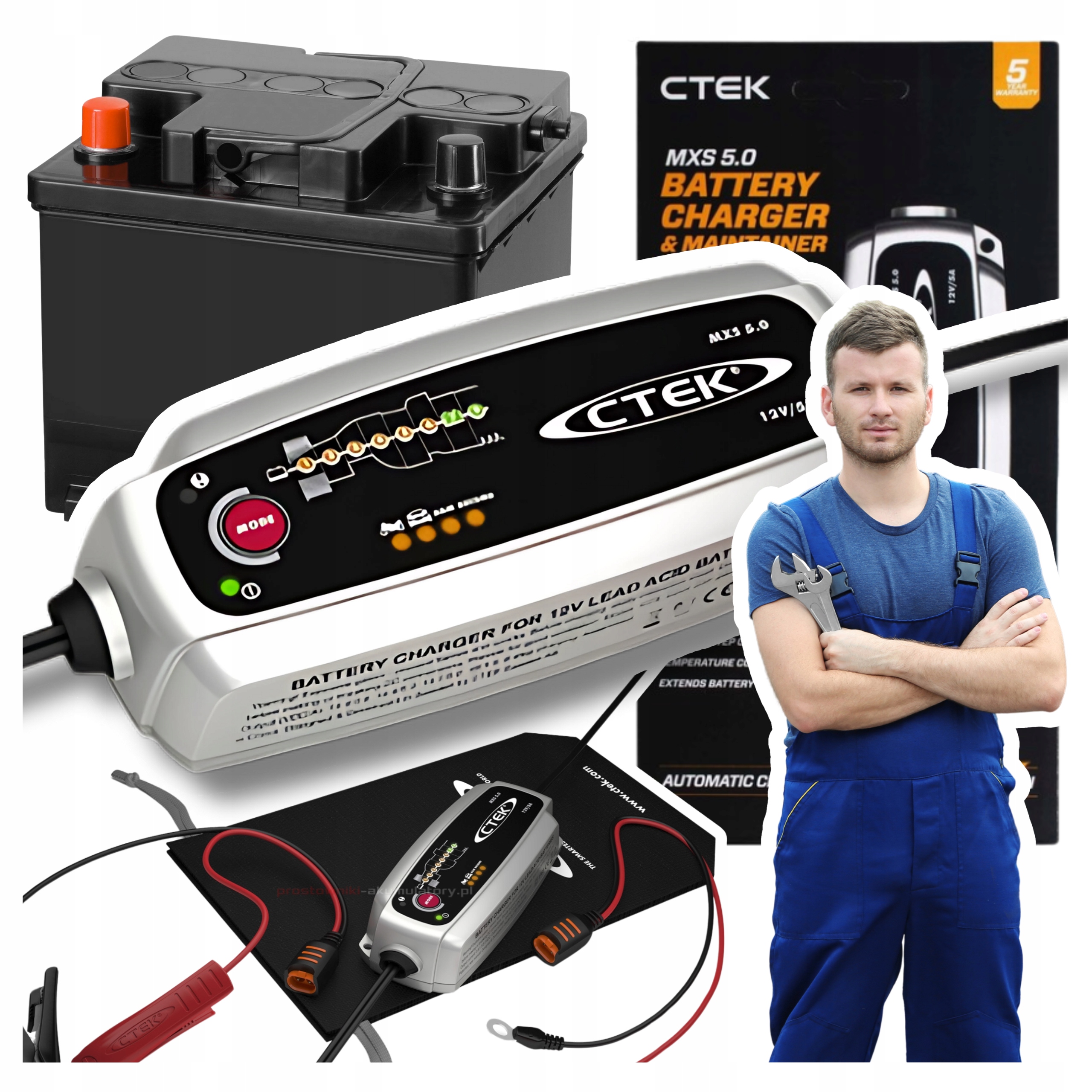 Ctek msx 5.0 Usměrňovač do auta 12V Inteligentní nabíječka