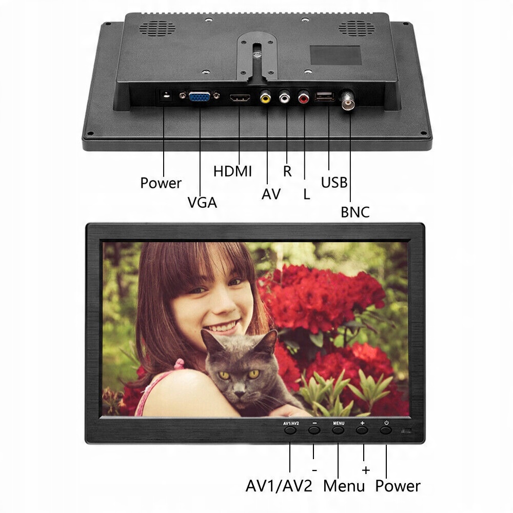 MONITOR LCD 10,1 CALA Mini TV + HDMI BNC AV VGA Model i6t1EU