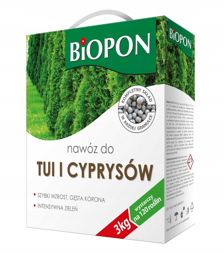 

Nawóz do Tui i Cyprysów 3kg ...: Biopon :...