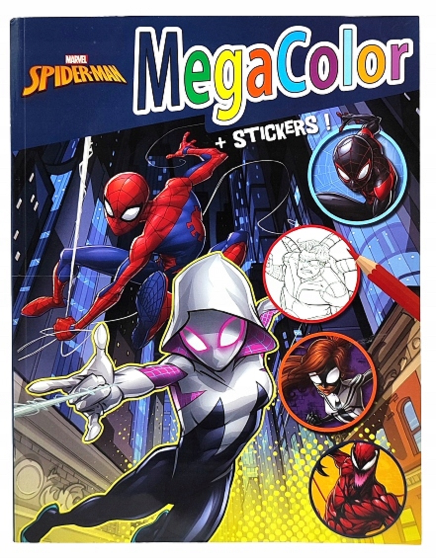 MAĽOVANKA MARVEL MEGA COLOR S NÁLEPKAMI SPIDER-MAN VENOM SPIDER-VERSE