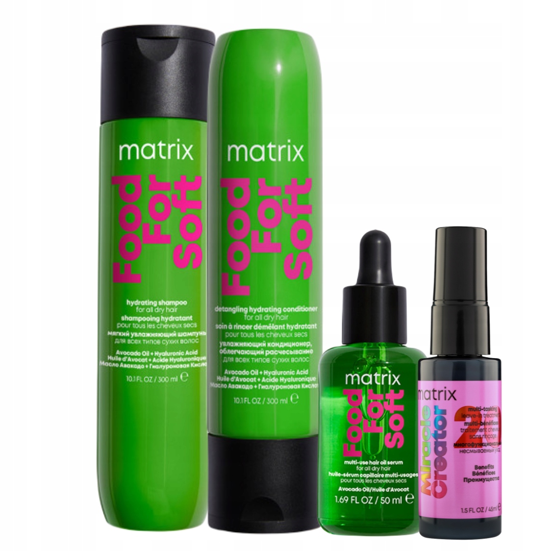 Matrix Food For Soft: szampon, odżywka, olejek do włosów suchych