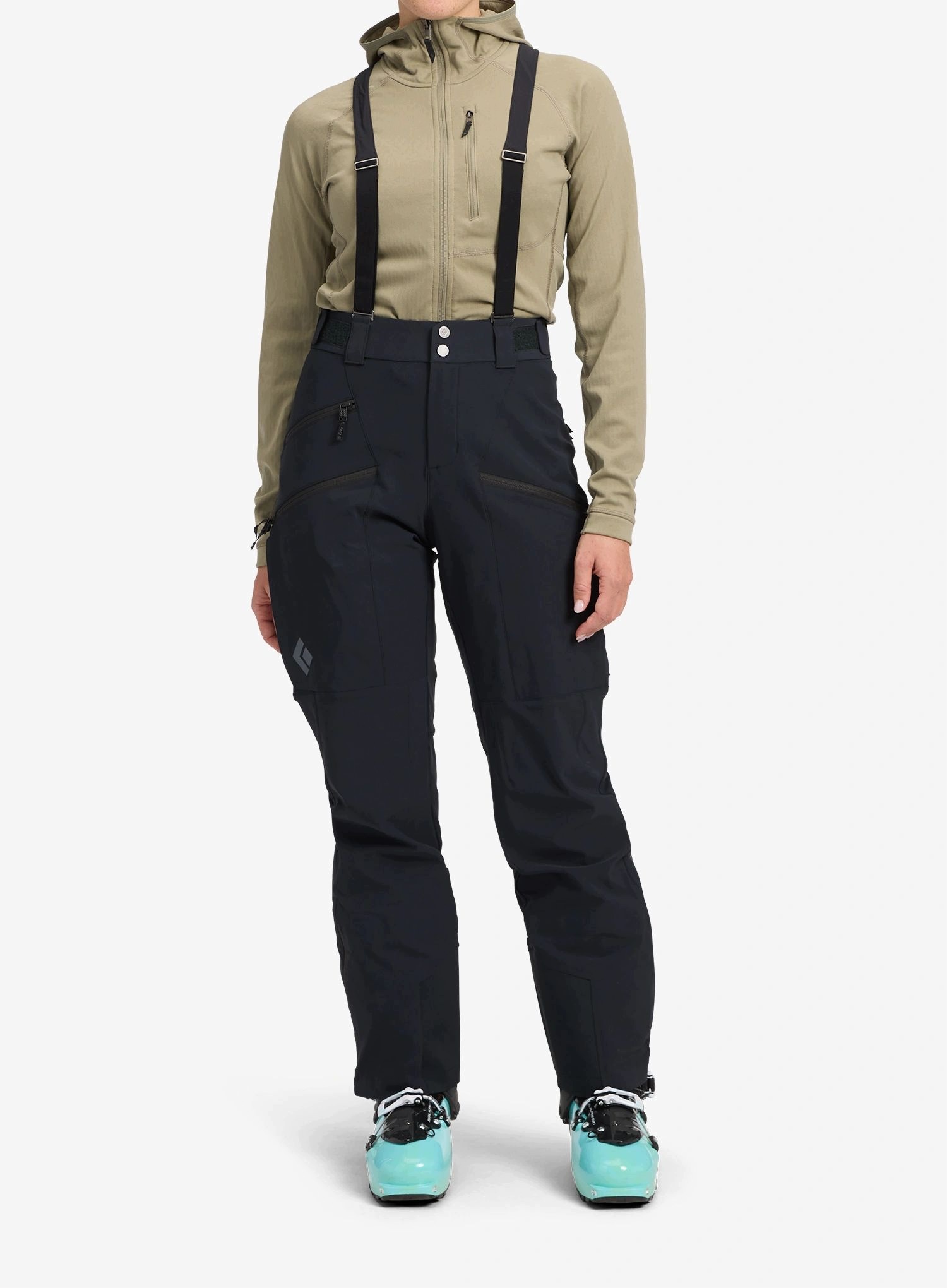 Spodnie softshell damskie Black Diamond Dawn Patrol Pants black/black S