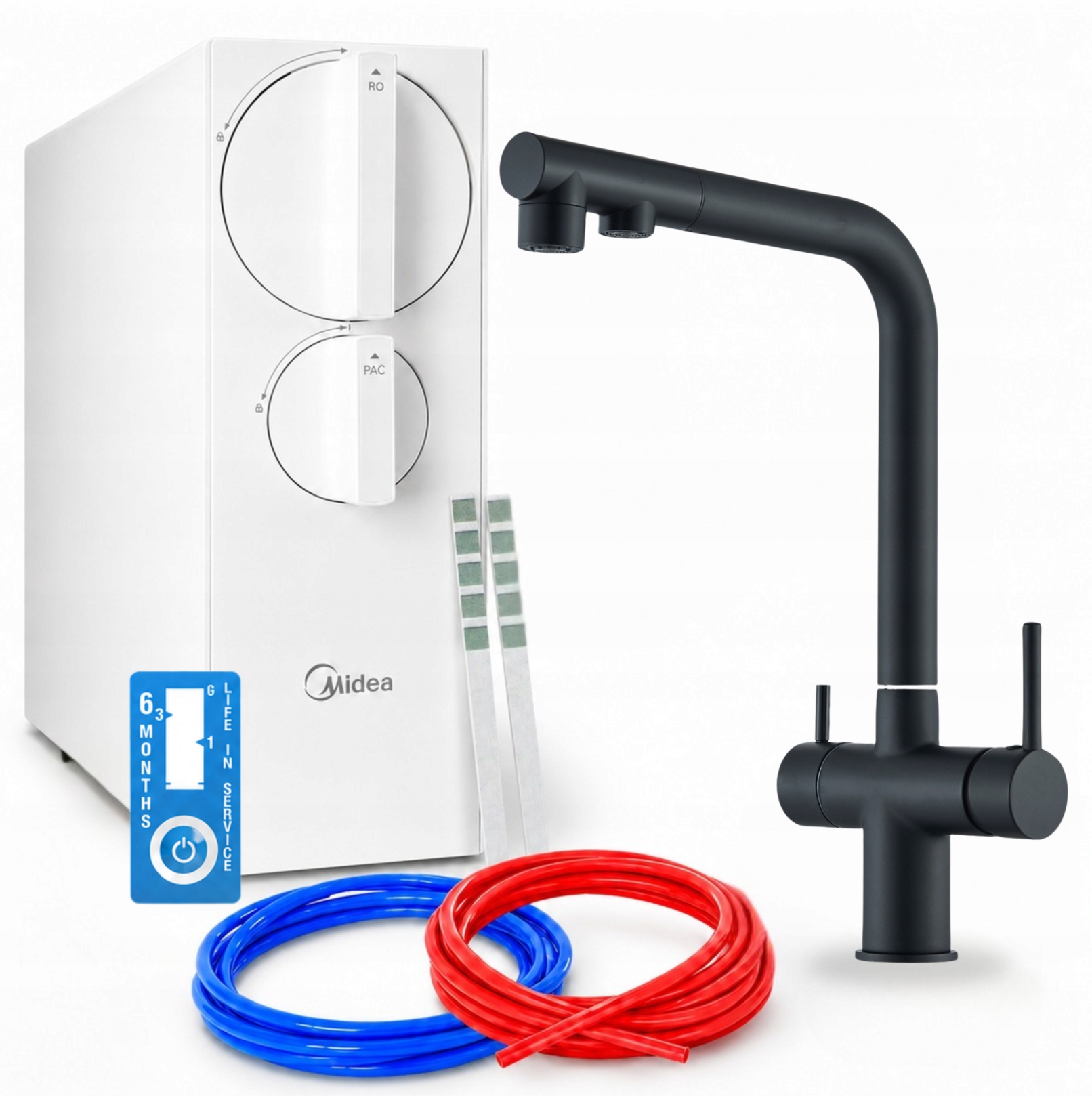 Vodný Filter Podzlevový Midea 800GPD Vstavaná Pumpa A Kuchynská Batéria