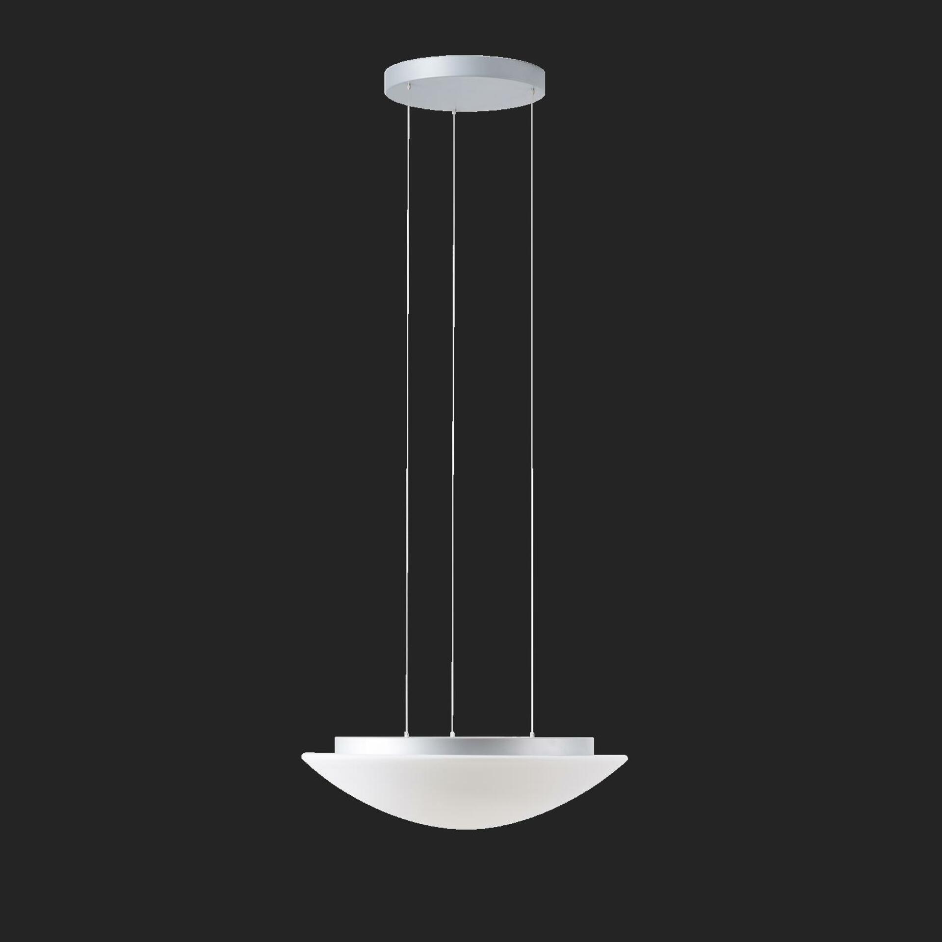 Osmont 67433 Aura LE5 závesné sklenené svietidlo strieborná biela IP40 3000 K