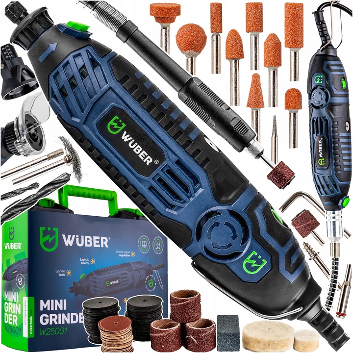 Mini Szlifierka Frezarka Wielofunkcyjna Stojak Zestaw Akcesoria XXL 230V