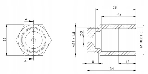 Emulatror drugiej sondy lambda stalowy fi3 l34 Numer katalogowy części gz-32-01S