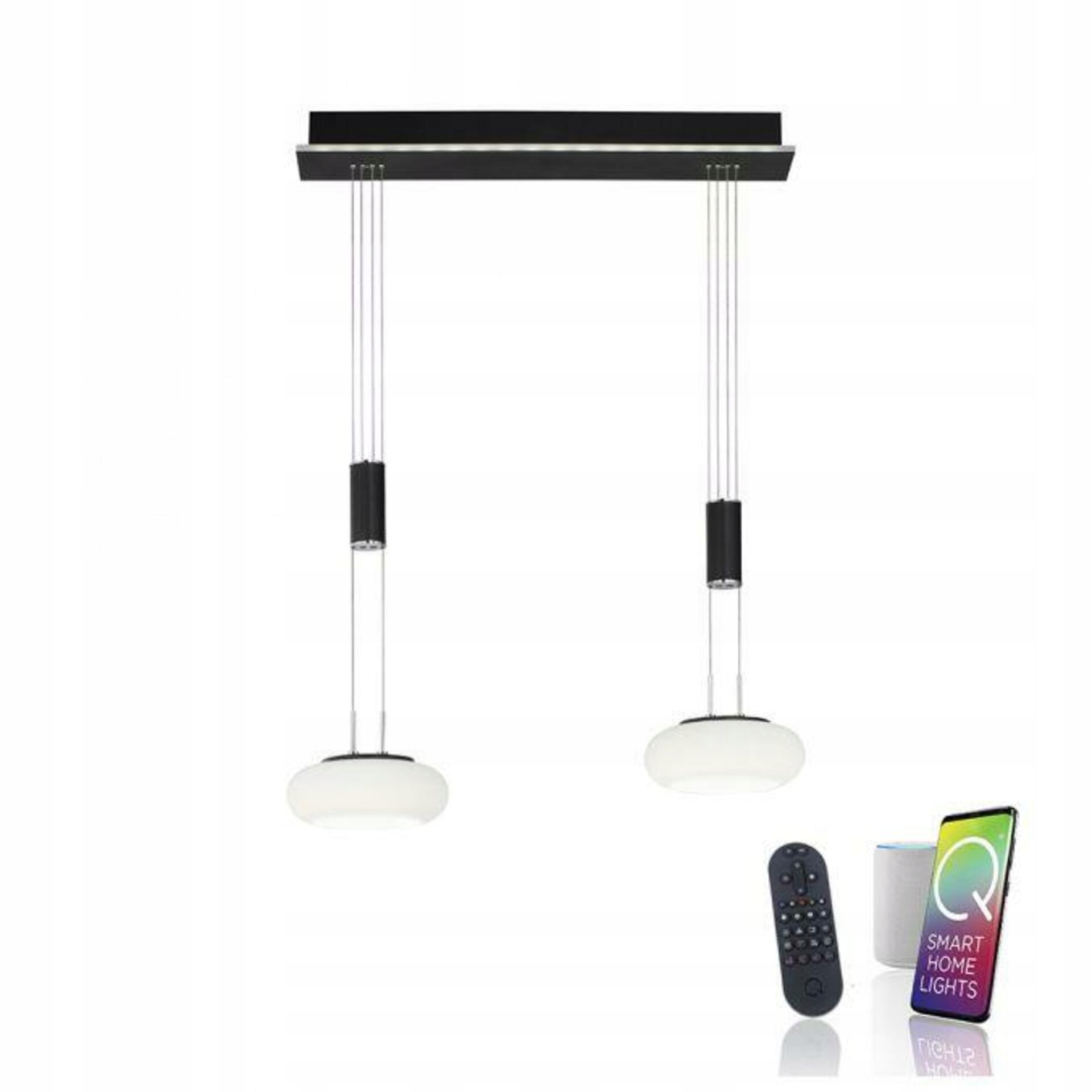 Závěsná lampa Paul Neuhaus 2 body světla, integrovaný Led zdroj