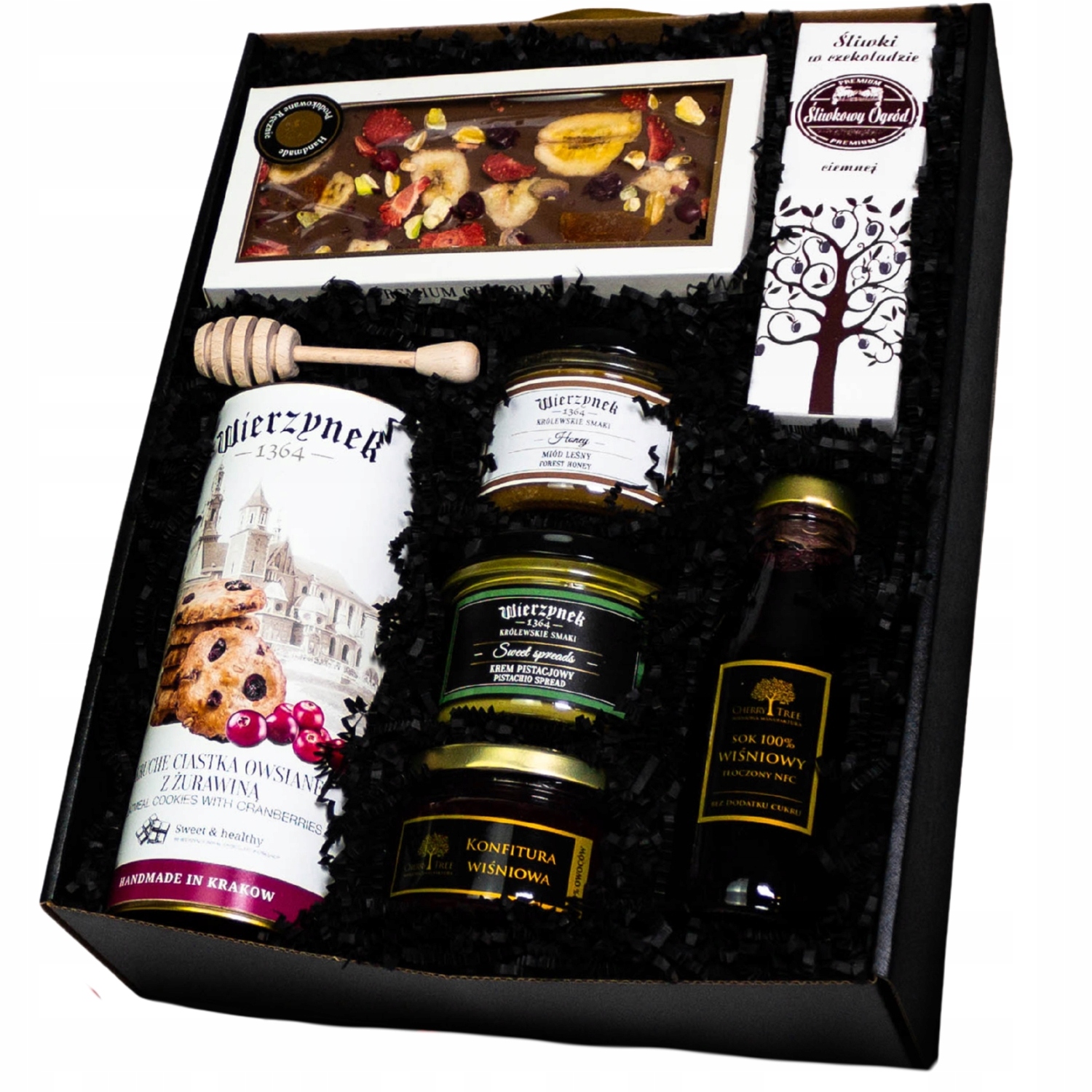 Exkluzivní Dárková Sada sušenky, pistáciový krém, švestky, med