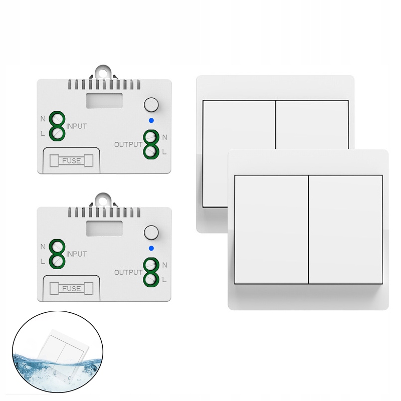 2x Bezdrátový Stínový Přepínač 230V 433MHZ 2 přijímače