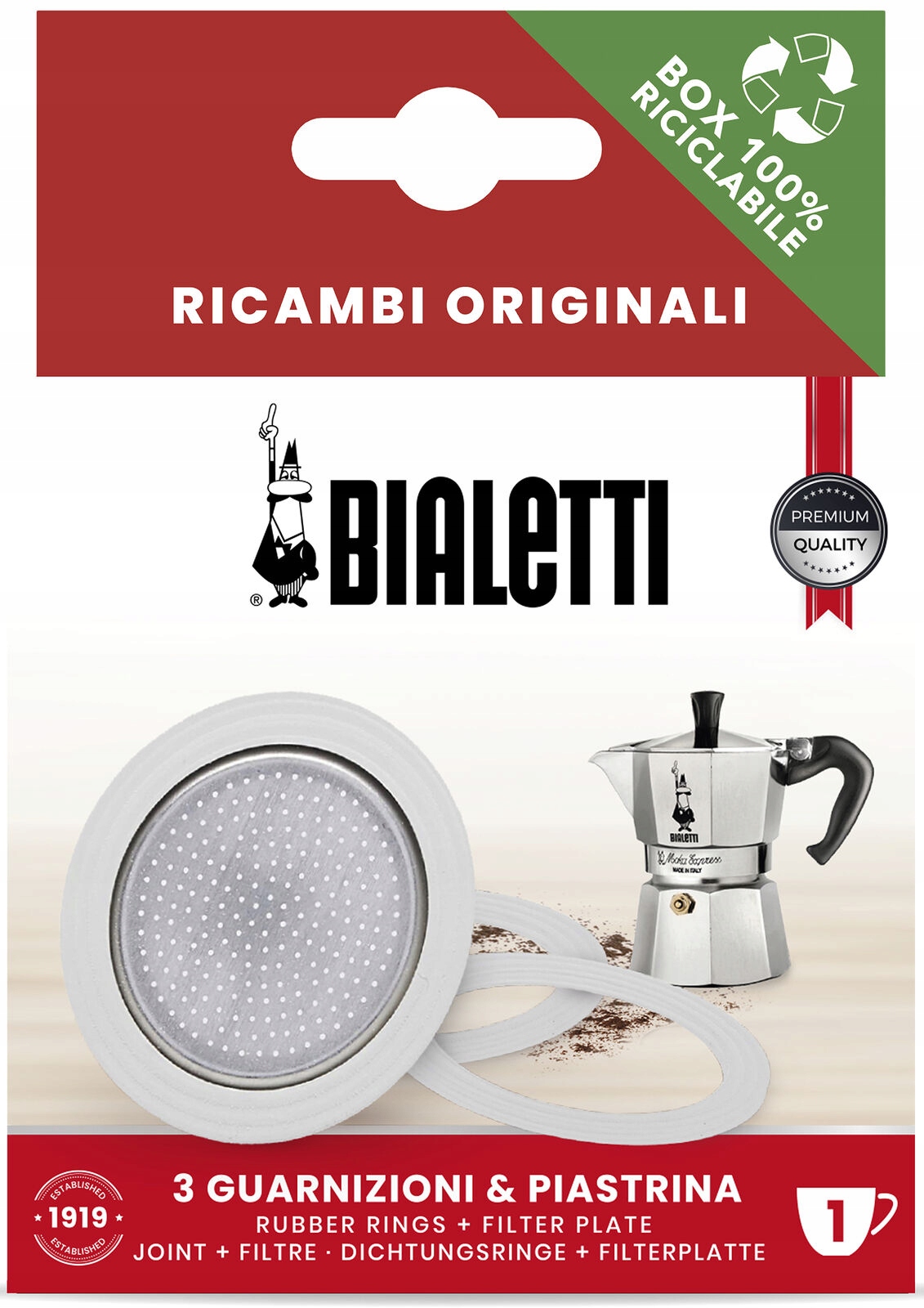 

Uszczelki do Kawiarek alu Bialetti w rozm 1 fil
