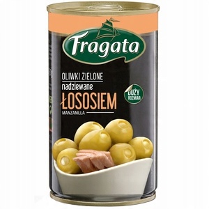 

Fragata Oliwki zielone nadziewane Łososiem 300g