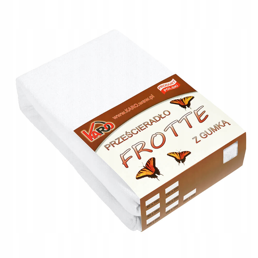 

Prześcieradło frotte z gumką 90×200 Białe