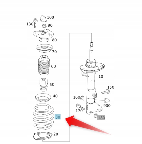 Pružina Předního Odpružení Mercedes W204 A2043210404