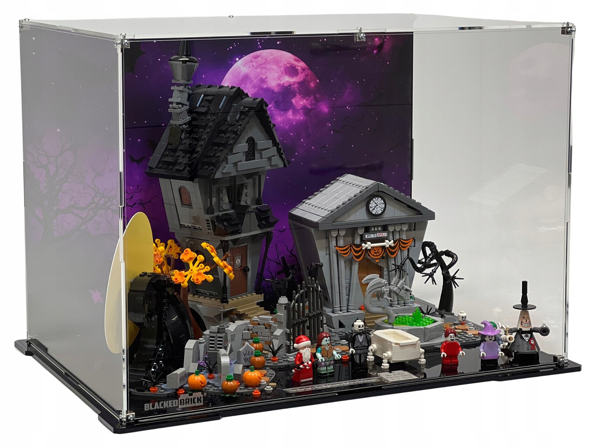 Vitrína s pozadím Blacked Brick pre Lego 21351 Ideas Disney: Halloween