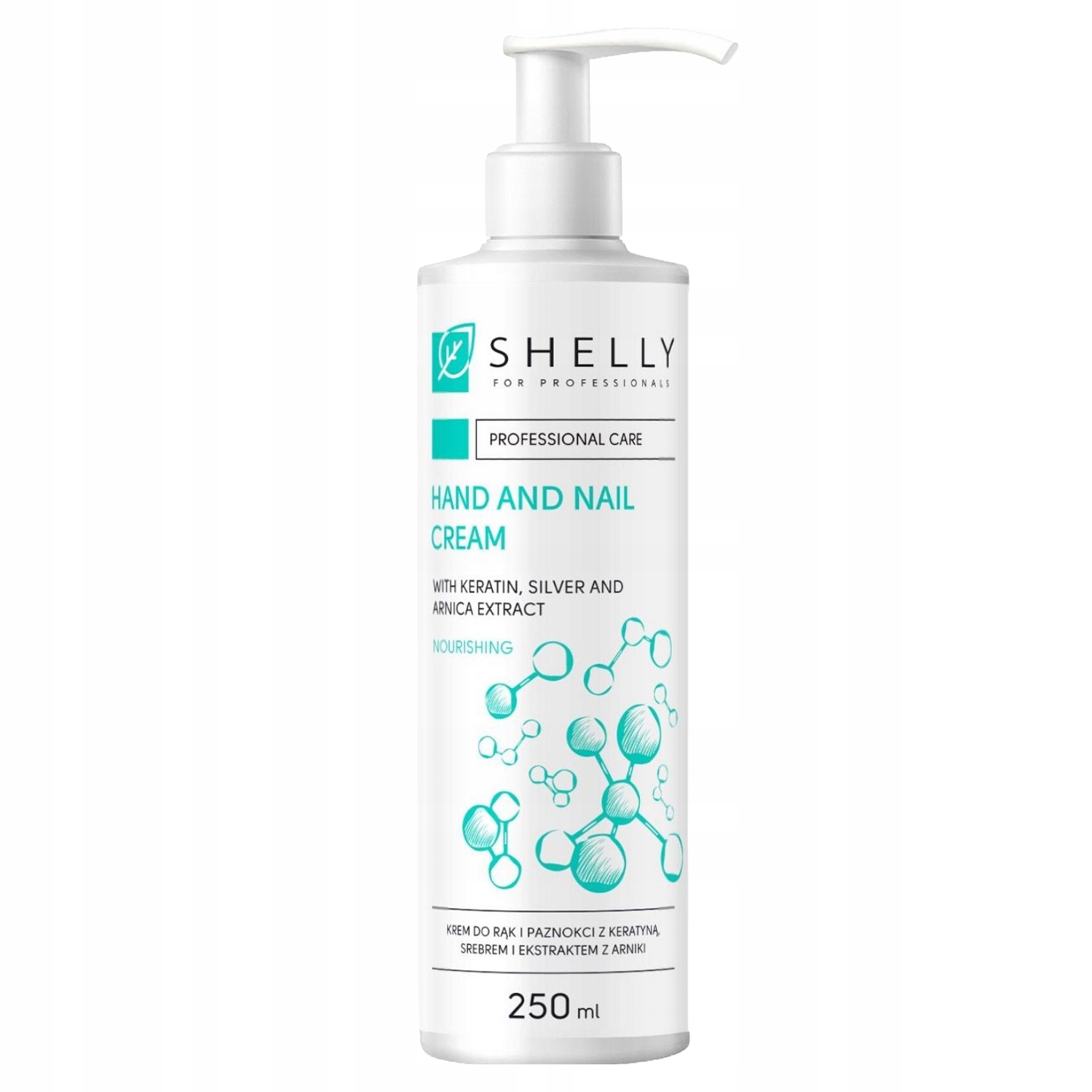 Krém na ruce a nehty Shelly 500 ml s keratinem, stříbrem a arnikou
