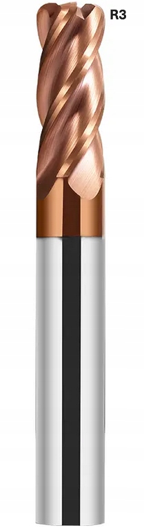 Frez Węglikowy Promieniowy Vhm Fi 12mm R3 55HRC