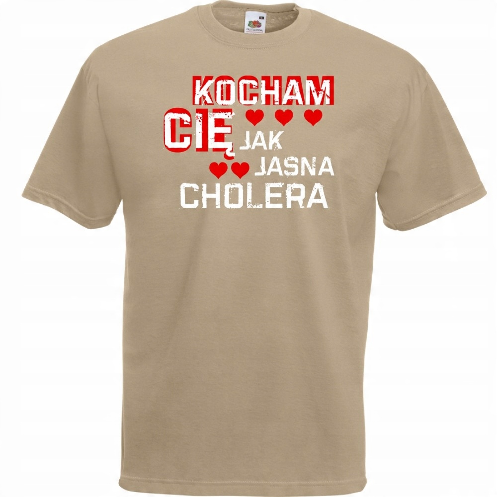 

Koszulka Kocham cię jak jasna cholera walentyn XL