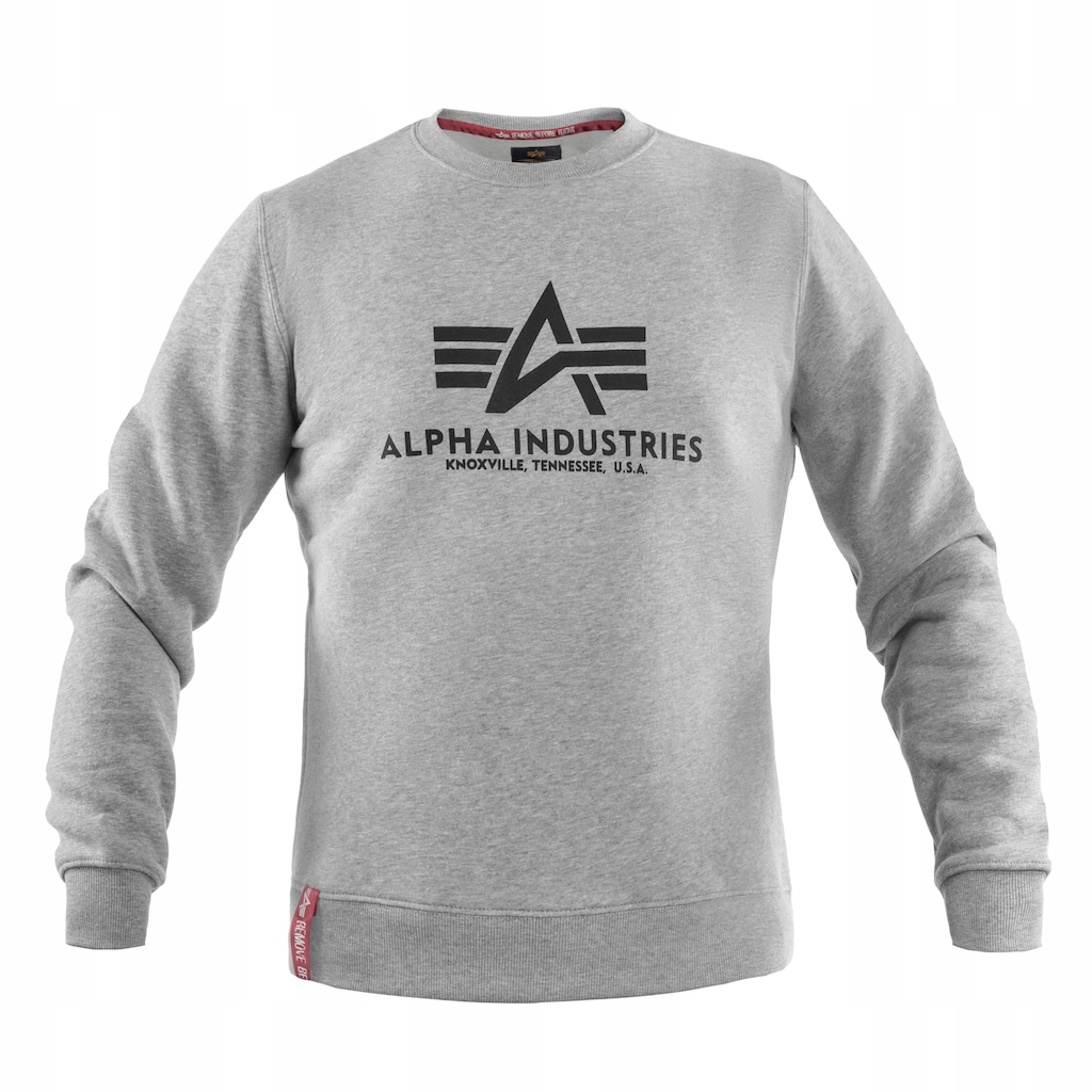 Pánská mikina Alpha Industries Basic Sweater Grey Heather 3XL