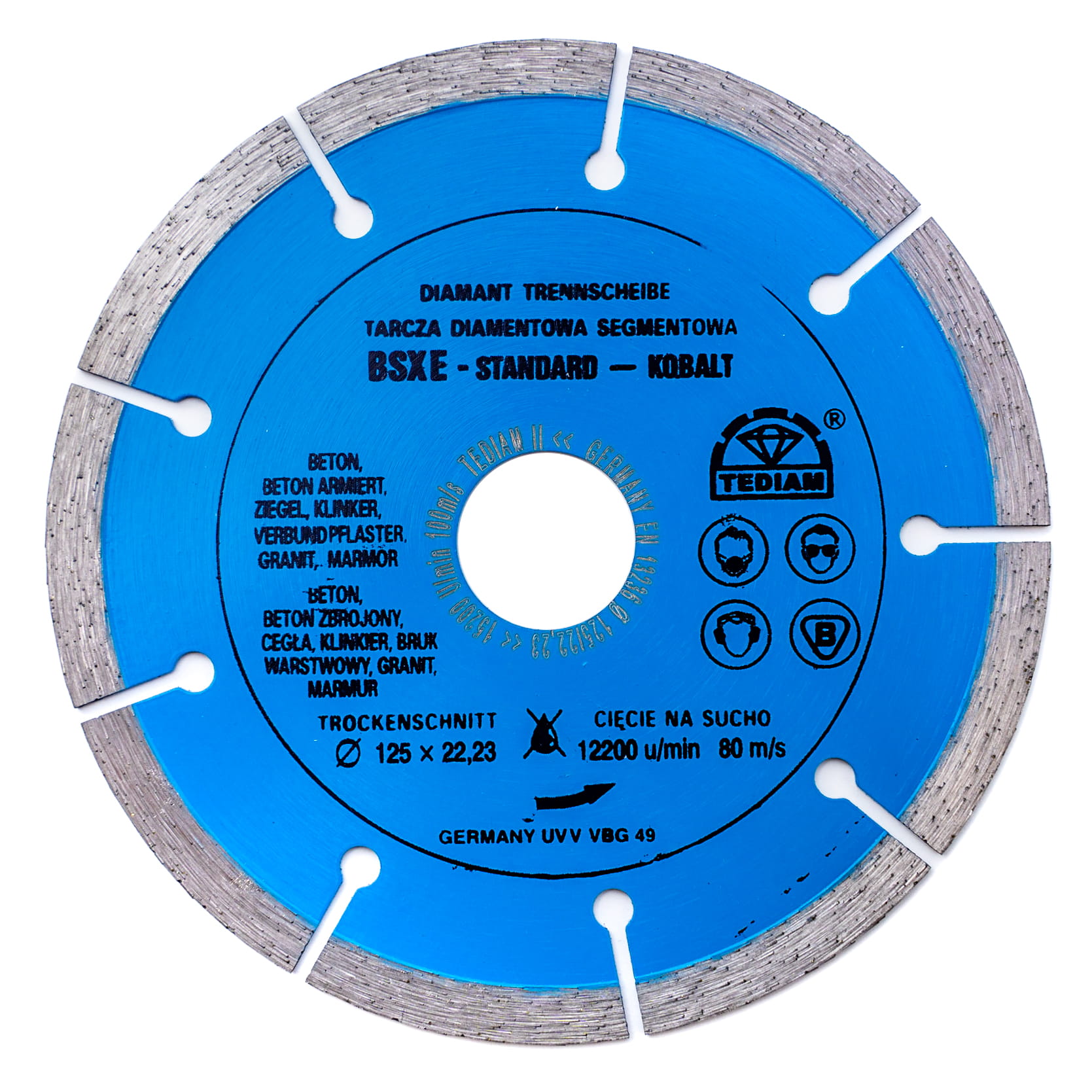 

Tarcza 125 mm Diamentowa Segment Betonu Kostki
