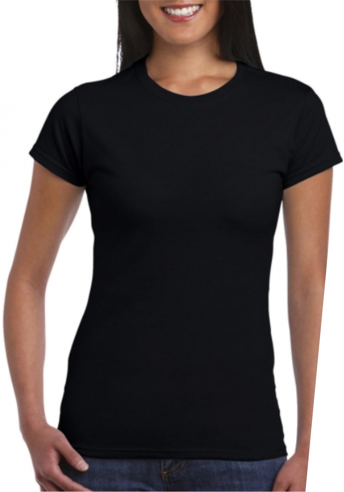 

T-shirt Koszulka Bluzka Damska Czarna Gładka S
