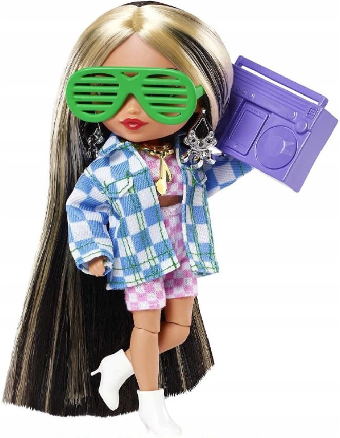 BARBIE EXTRA MINIS LALKA PASEMKA W KURTCE W KRATKĘ Marka Mattel