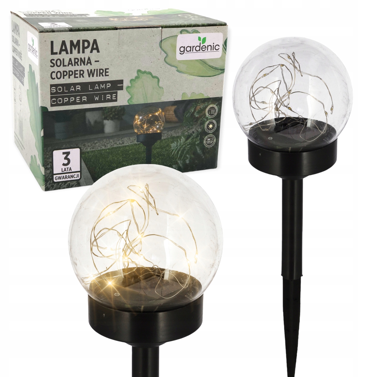 LAMPA SOLARNA COPPER WIRE ZŁOTA GARDENIC 13129771011 Allegro.pl
