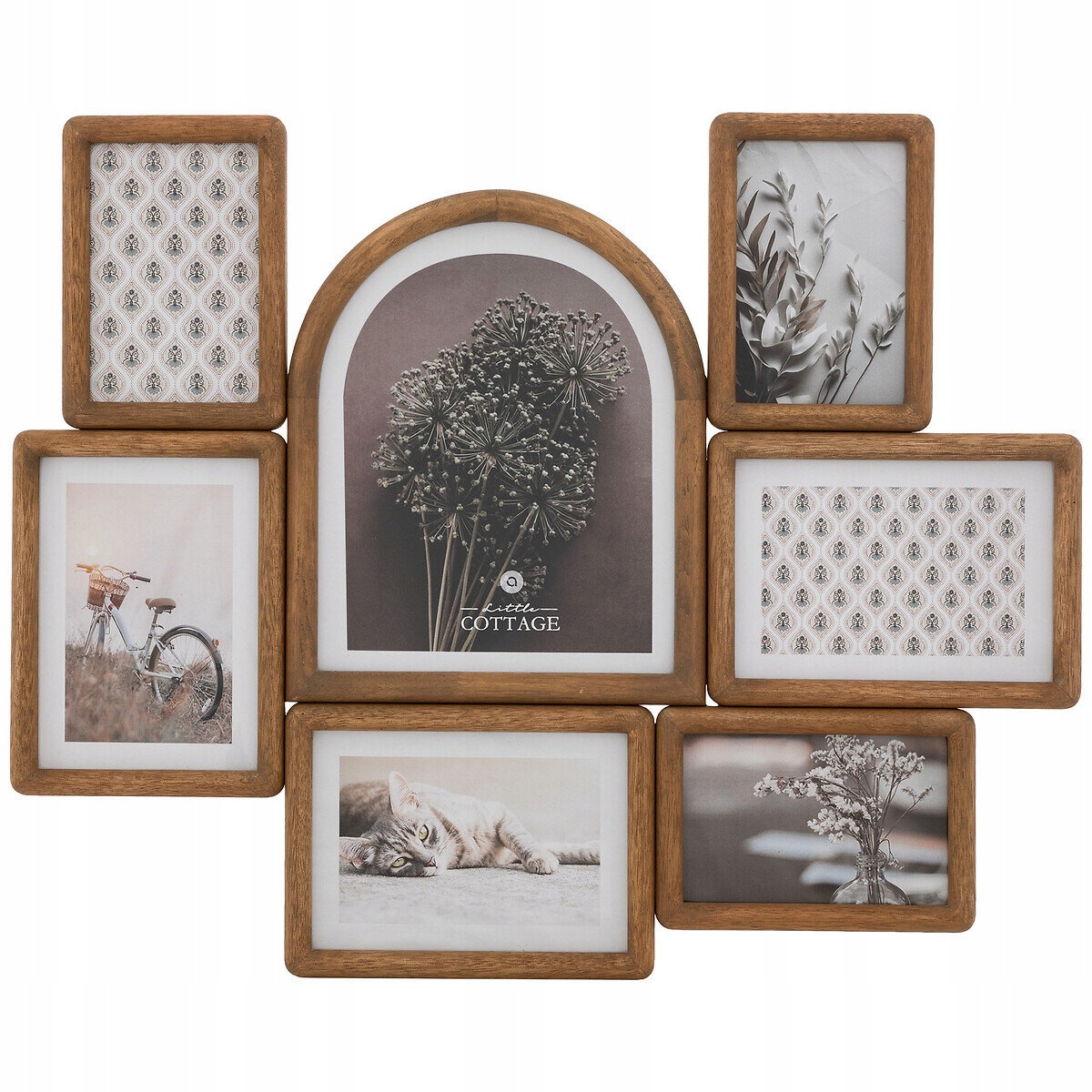 Dřevěná Multirama Hnědá Na 7 Fotografií Felisa 57,2 x 46,6 cm