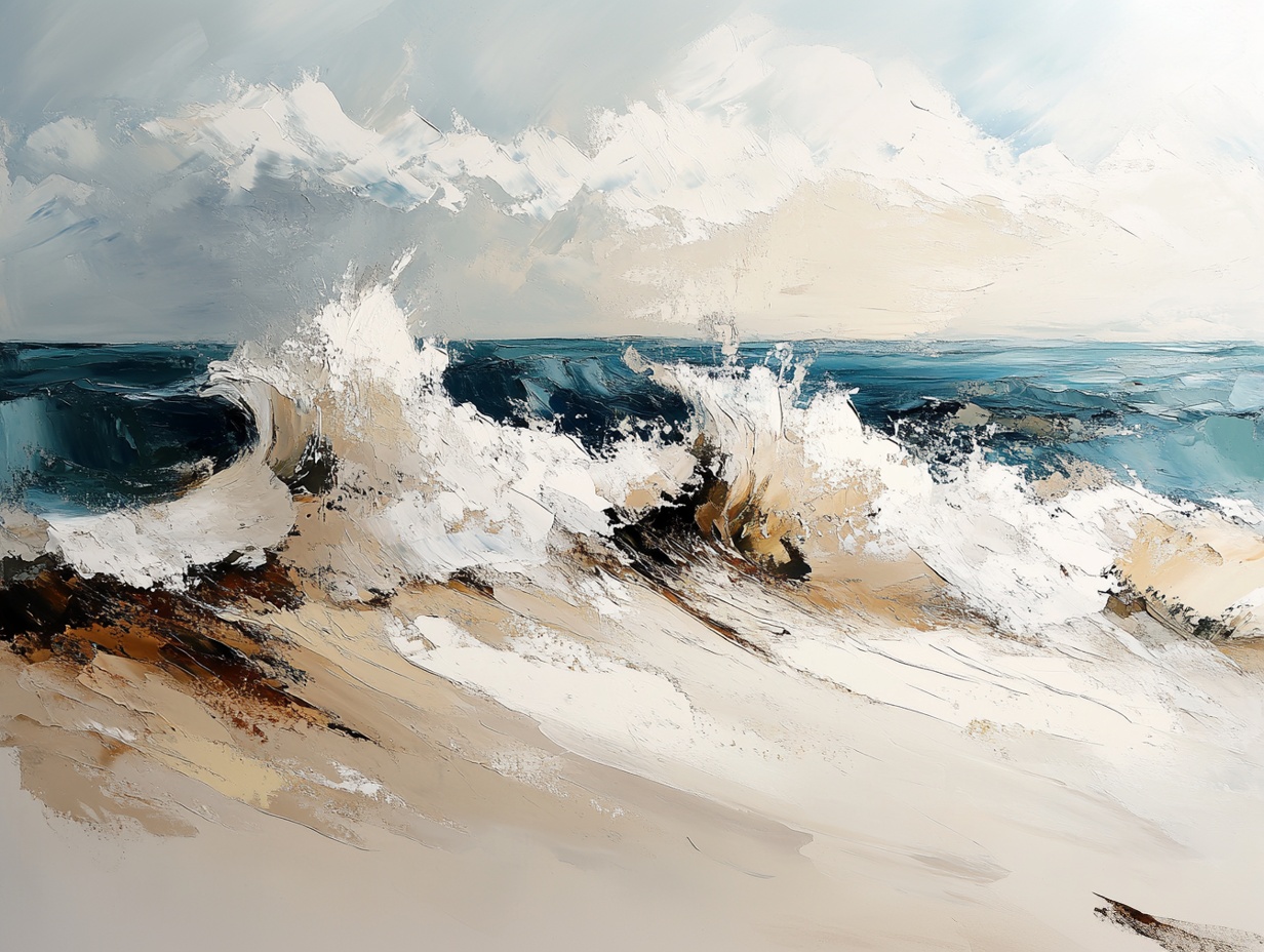 Obraz Na Plátně Canvas Námořnická Krajina Moře Voda Vlny Bouře 100x75