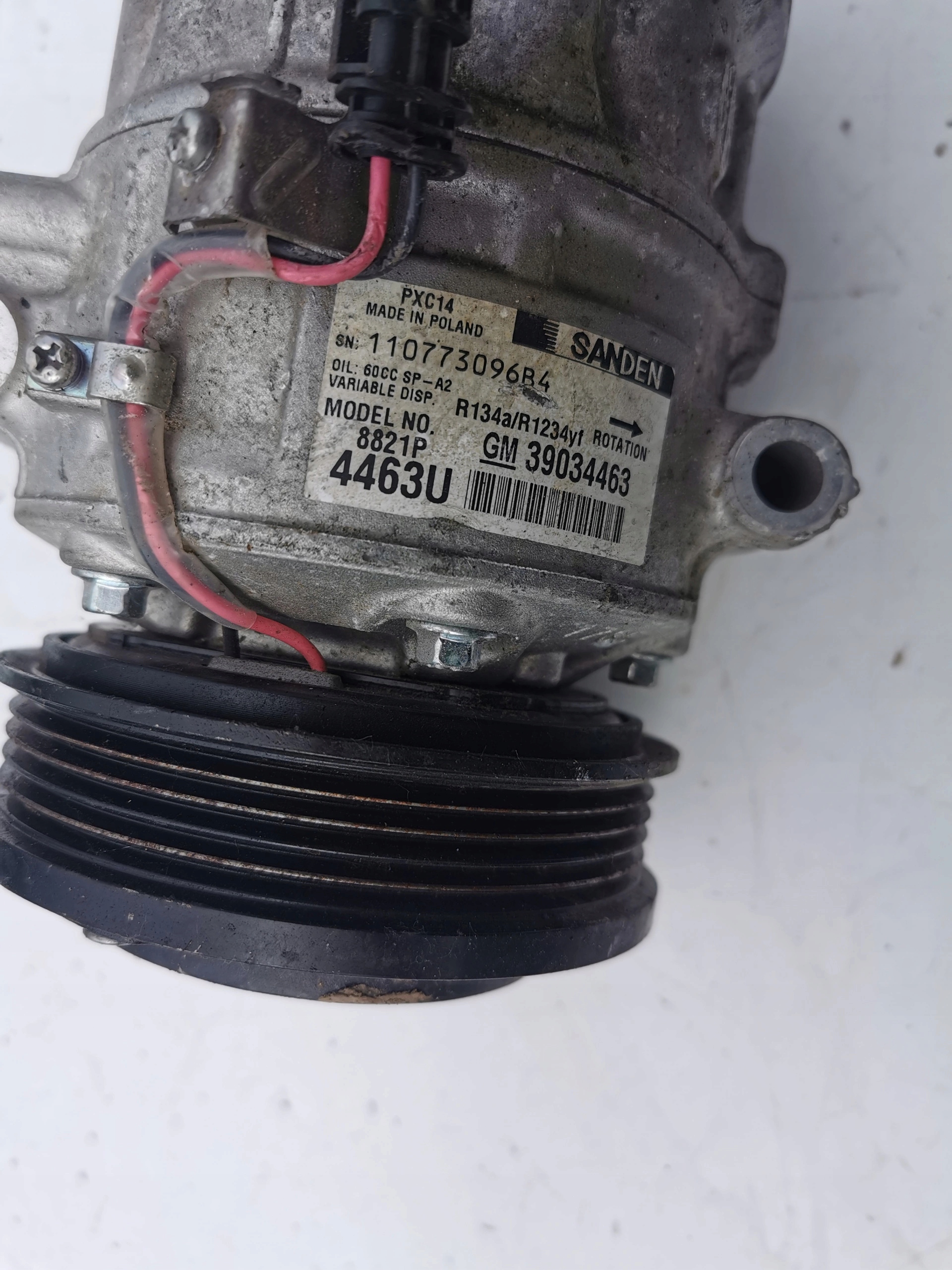 OPEL ASTRA K 1.4B TURBO 39034463 compressor; KLIMATY