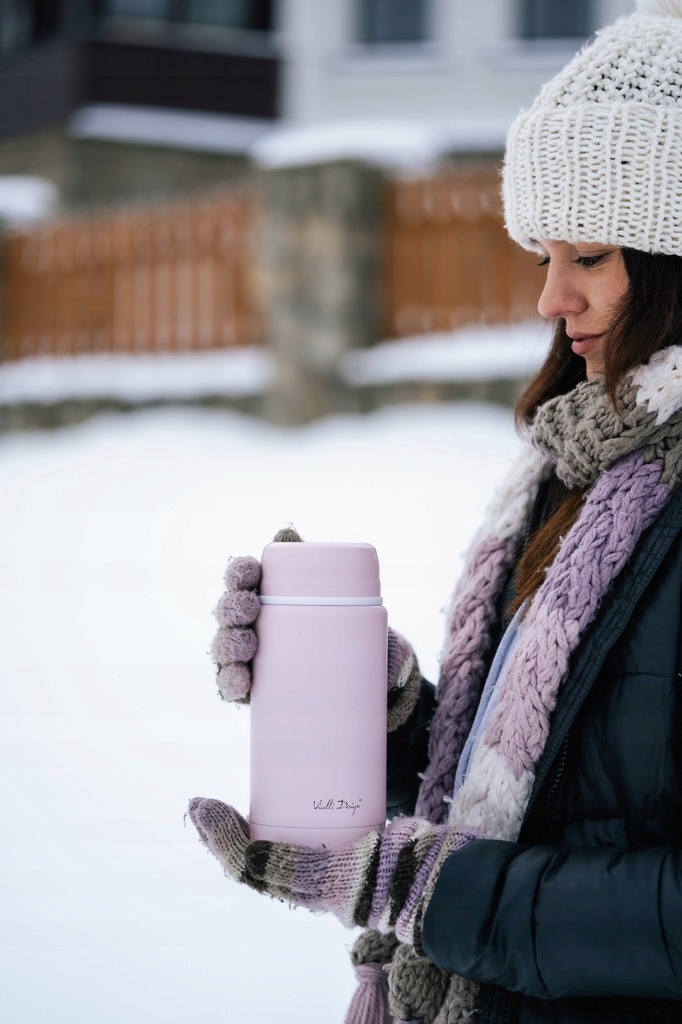 FUORI RÓŻOWY PINK TERMOS 750 OBIADOWY PRÓŻNIOWY ZUPĘ PRACY SZKOŁY + ŁYŻKA Marka Vialli Design