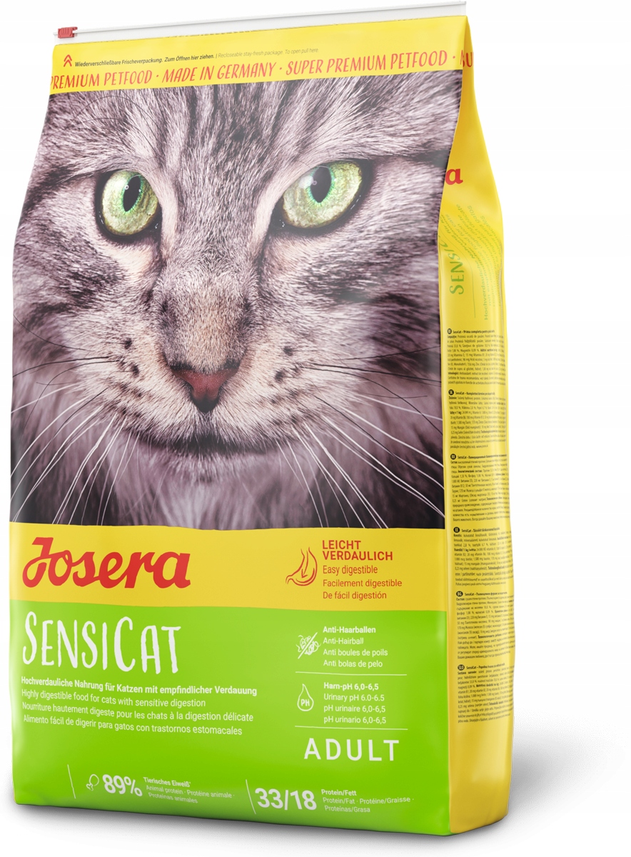 Josera SensiCat Sensitive sucha karma dla kota z wrażliwym żołądkiem 400gx8
