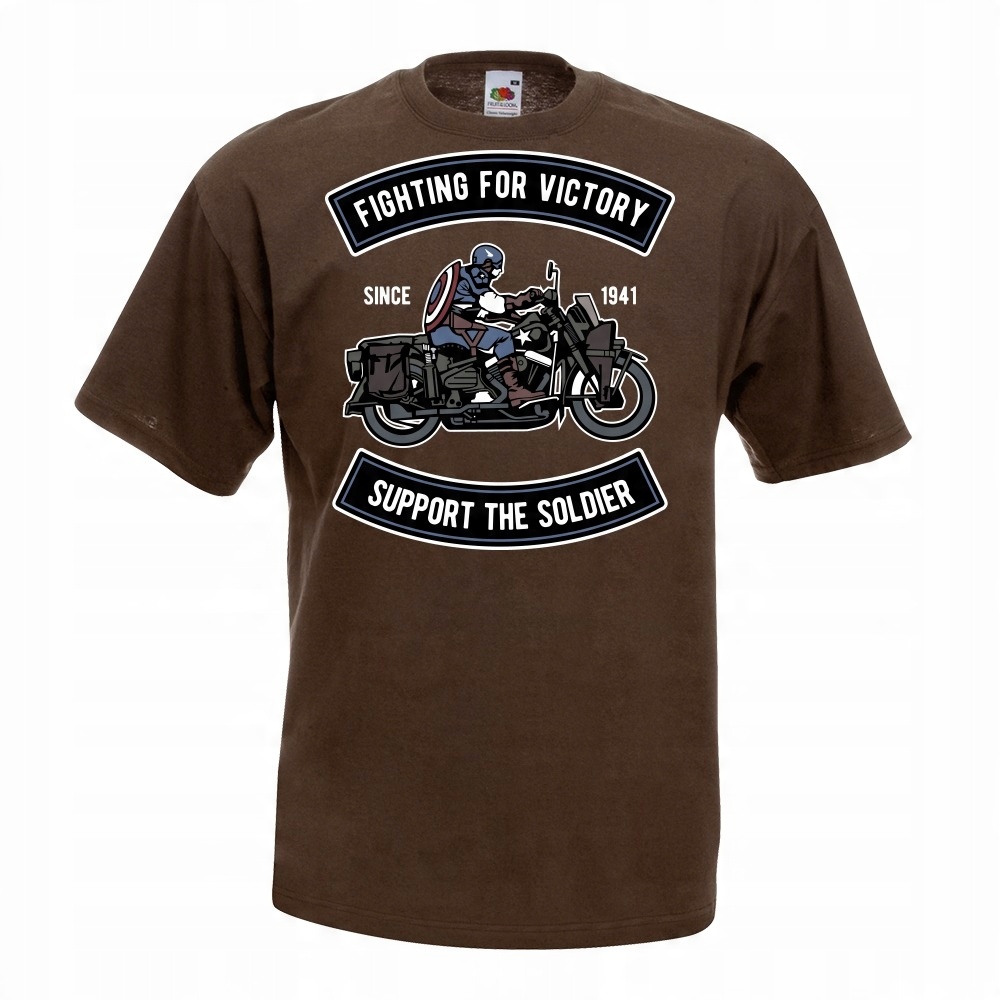 

Koszulka motor motocyklista wojsko S brązowa