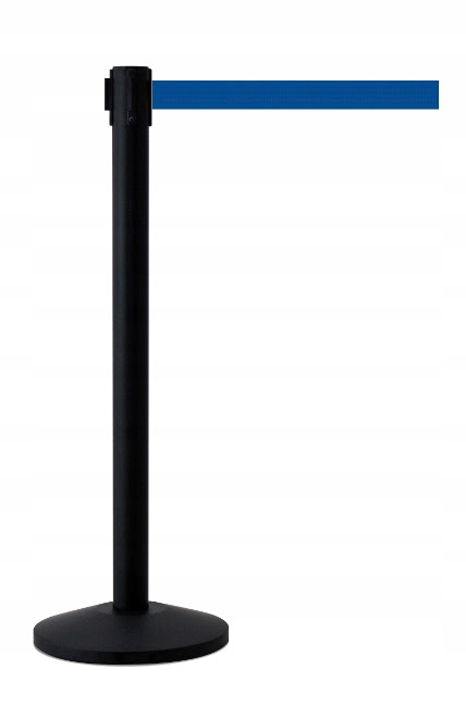 SŁUPEK ODGRADZAJĄCY CZARNY SŁUPKI Z TAŚMĄ 4 M NIEBIESKĄ Kod producenta SP-TL/BLUE