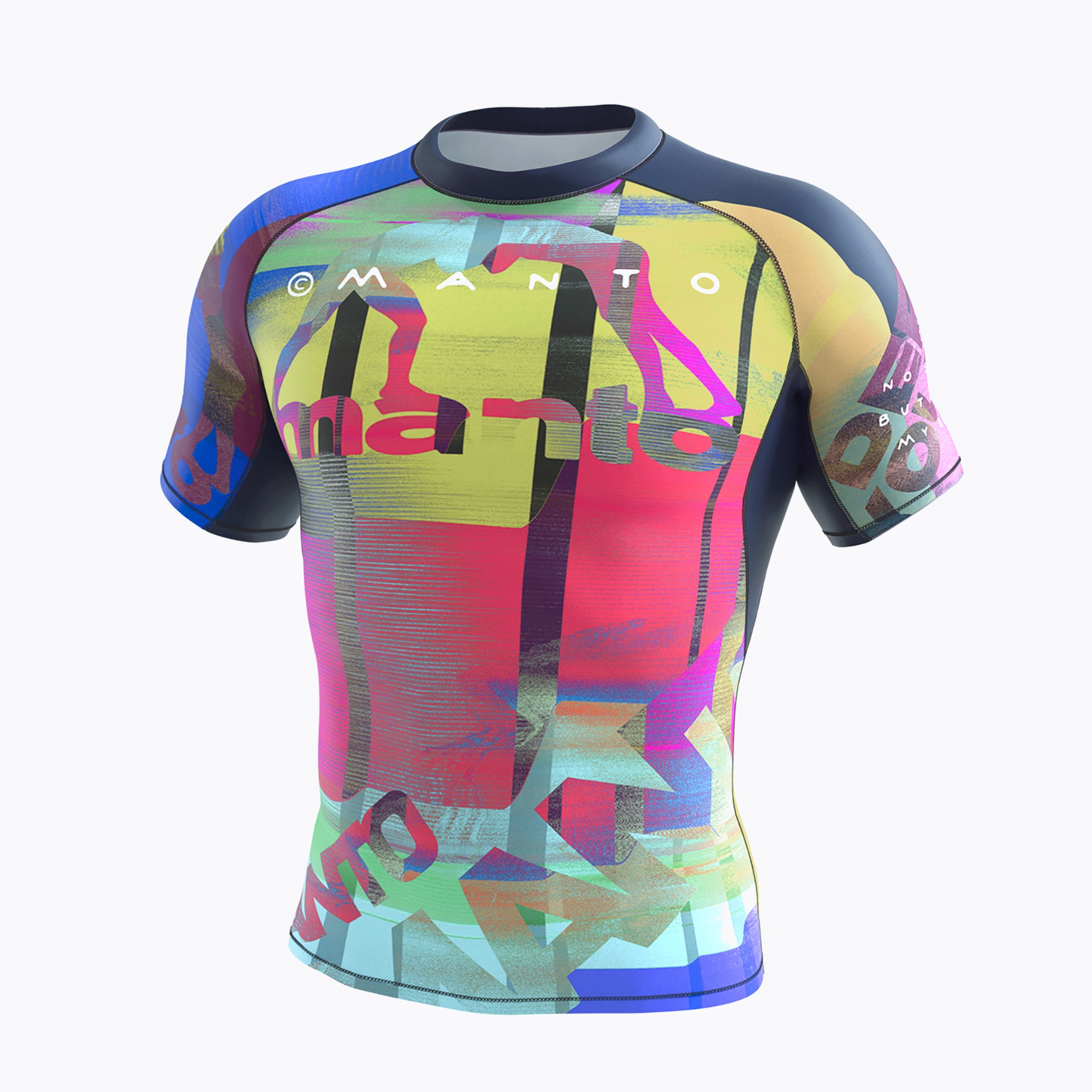 Rashguard męski MANTO Neon Abstract multicolor L Rozmiar L