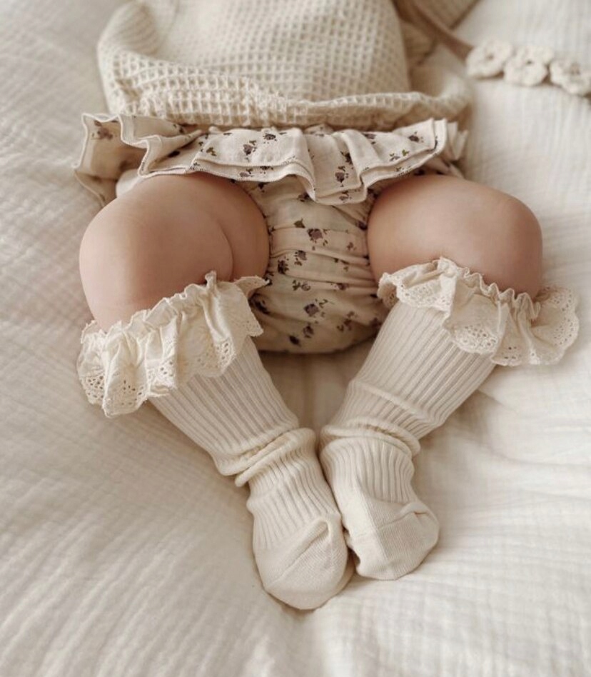 Podkolanówki skarpetki HAFTOWANE CHRZEST 80-86-92 Rozmiar EU 74-80