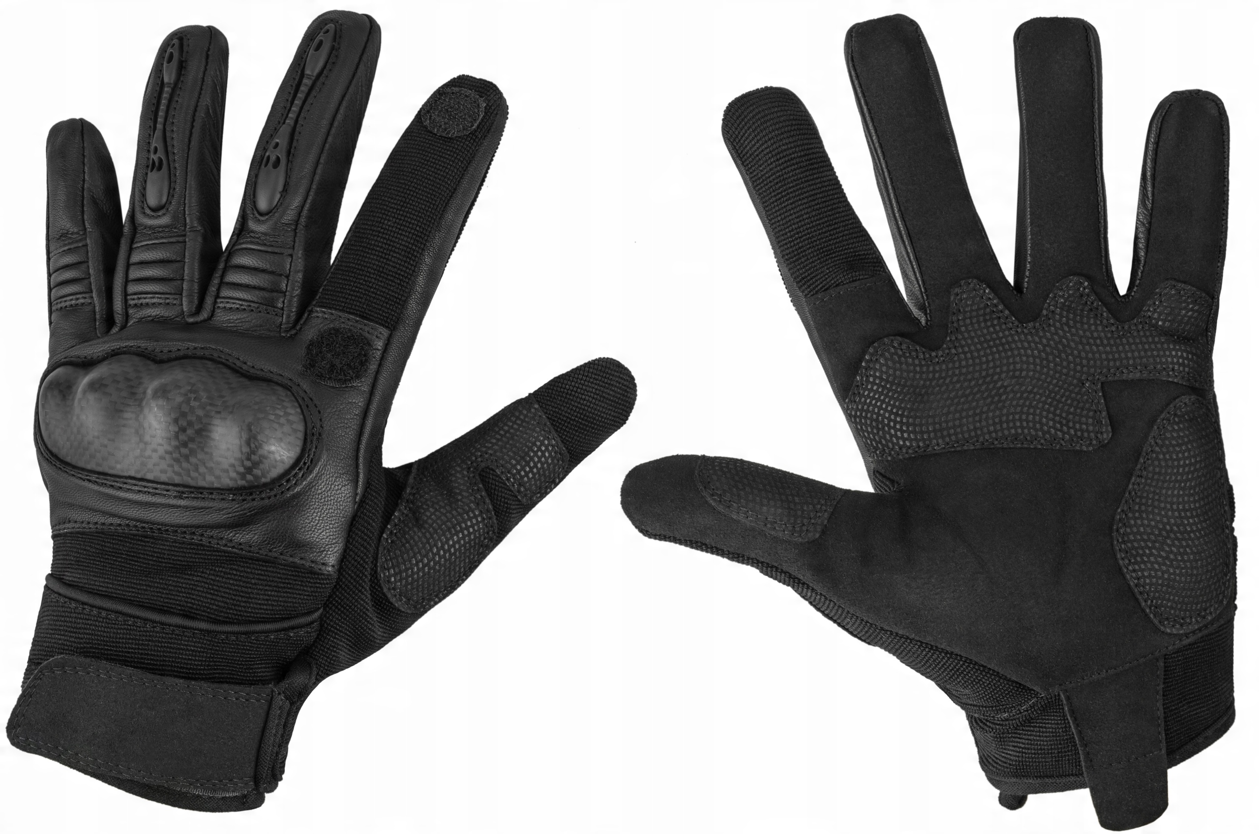 

Rękawice rękawiczki Taktyczne skórzane Carbon r.XL