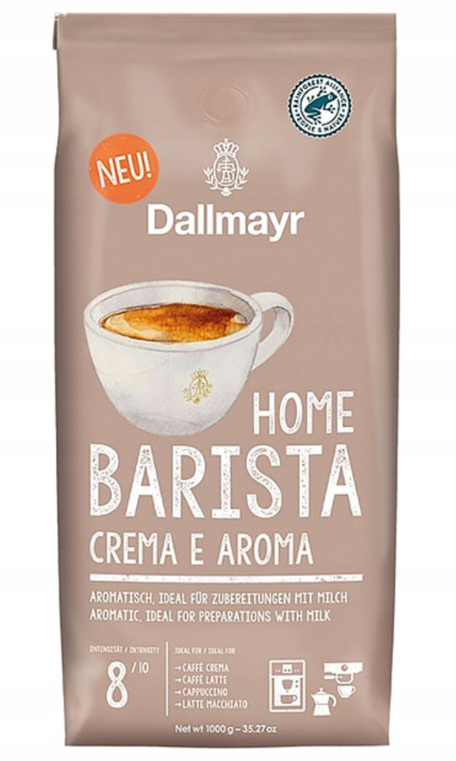 Levně Dallmayr Home Barista Caffe Crema Forte 1000 g směs kávových Káva