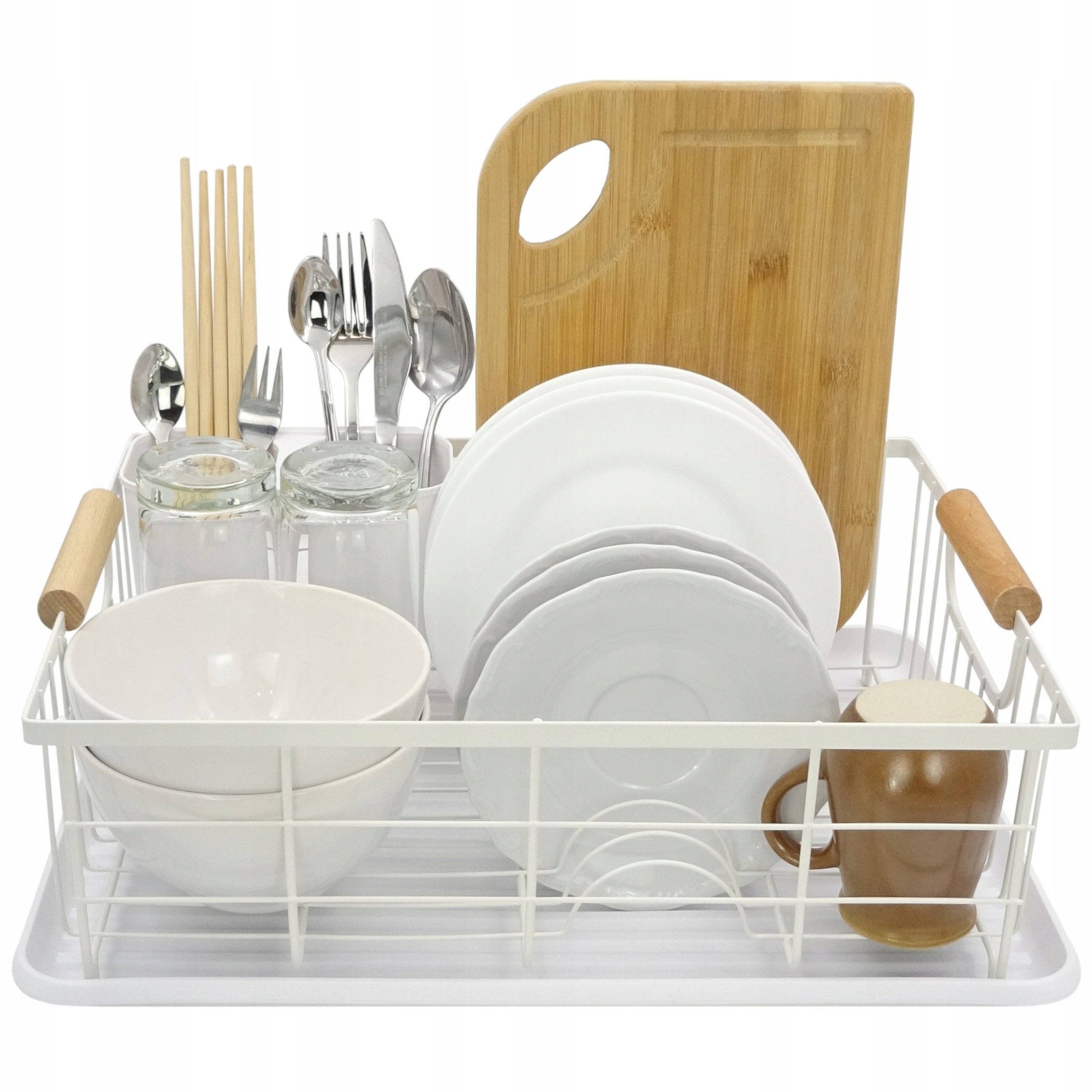 SUSZARKA DO NACZYŃ BIAŁA STOJĄCA OCIEKACZ DUŻA Materiał wykonania metal