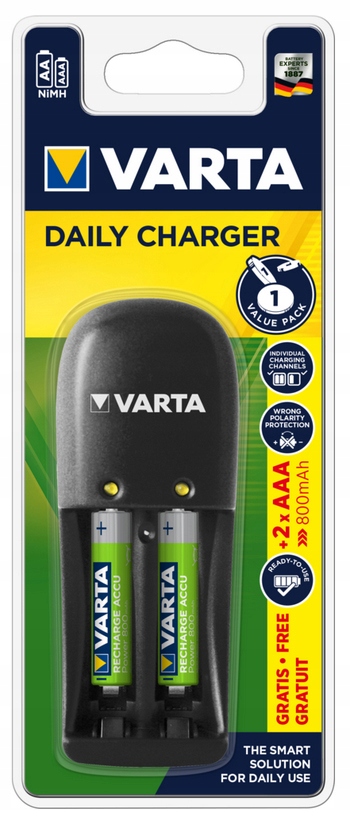 

Ładowarka Varta + 2 Akumulatorki Aaa R3 R03 800mAh
